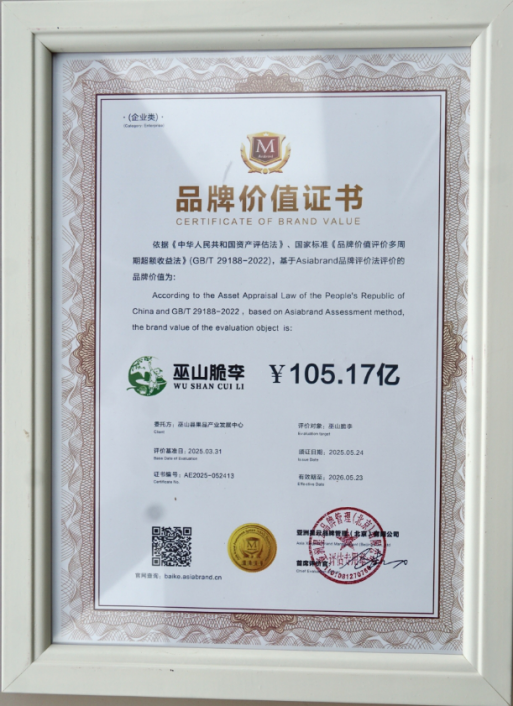 巫山脆李品牌价值破百亿136.png