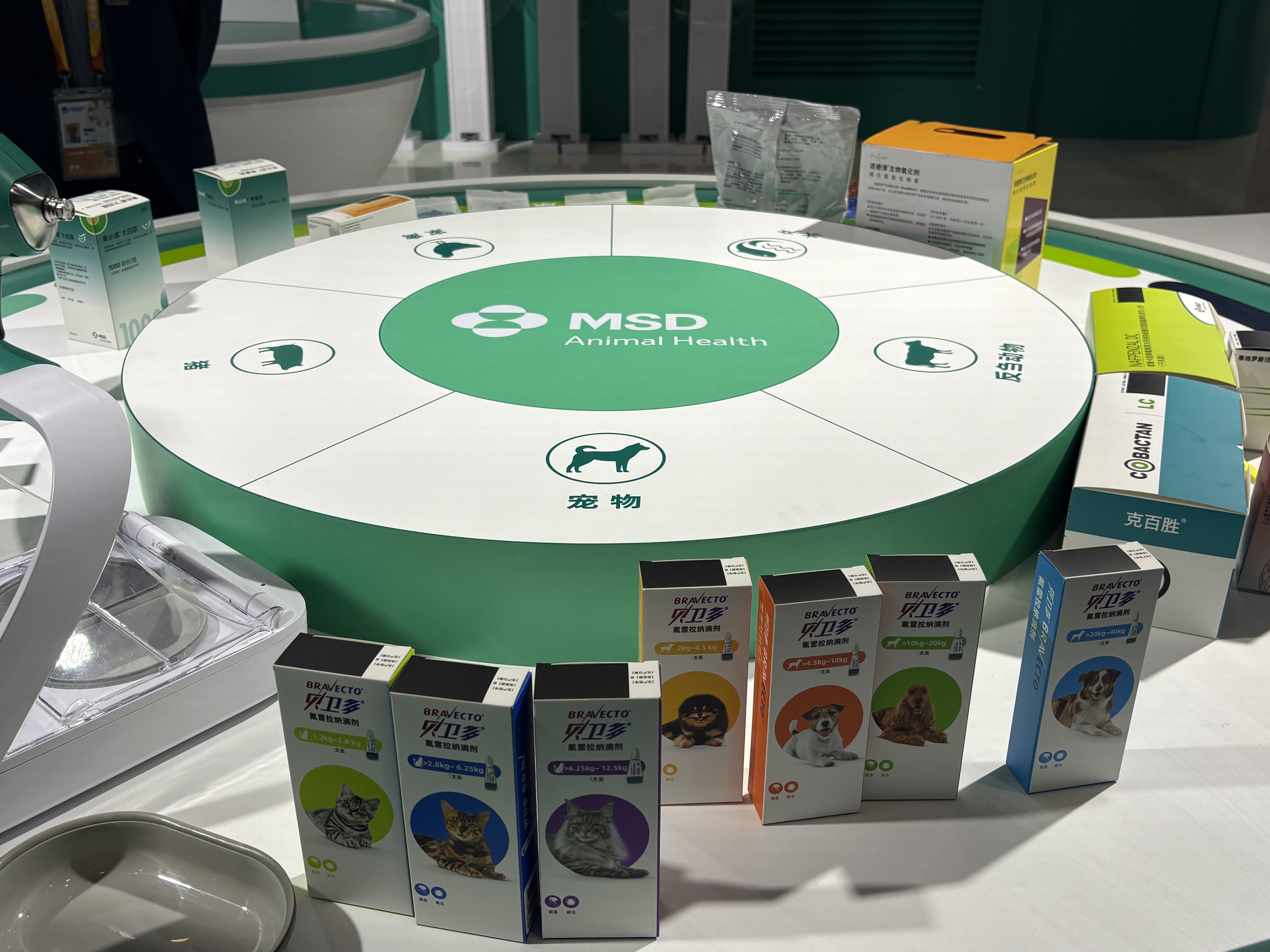 圖為:默沙東旗下的動(dòng)物保健產(chǎn)品(記者 楊溢仁攝).jpg 94e6d042e03541169f9c49fc24bc135f.jpeg